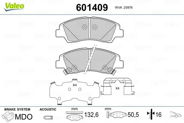 601409 BRAKE PADS