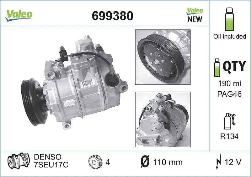 VALEO 699380 Компрессор