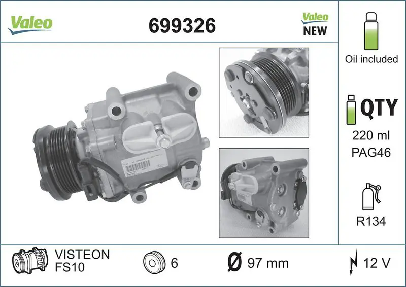 VALEO 699326 Компрессор