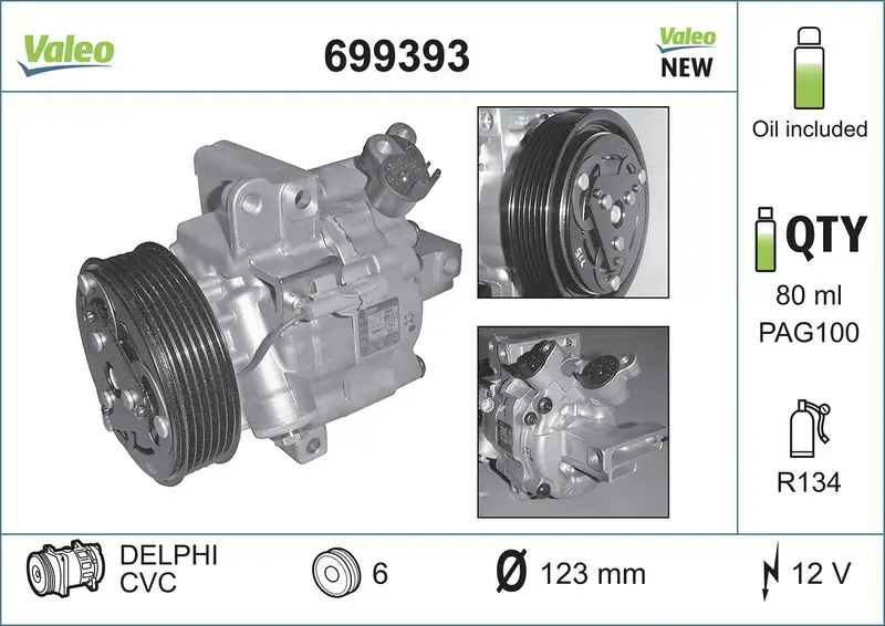 VALEO 699393 Компрессор