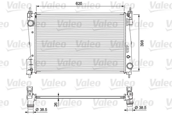 VALEO 701717 Радиатор, охлаждение двигателя