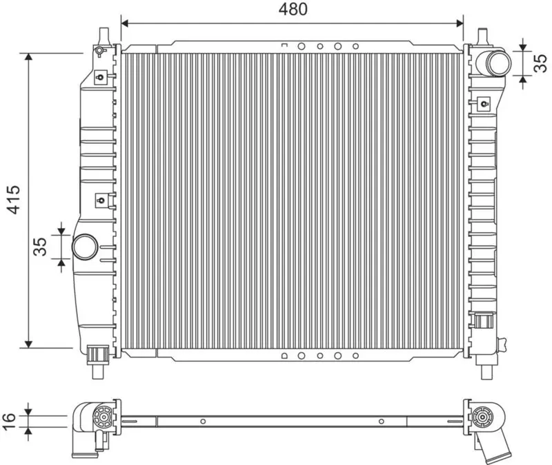 VALEO 735157 Радиатор двигателя Premium