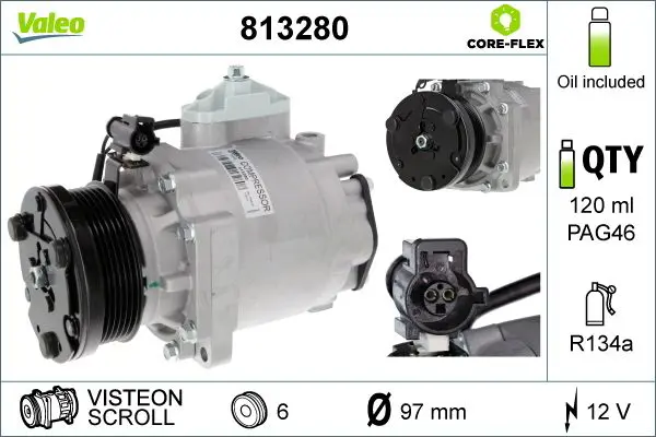 VALEO 813280 Компрессор, кондиционер