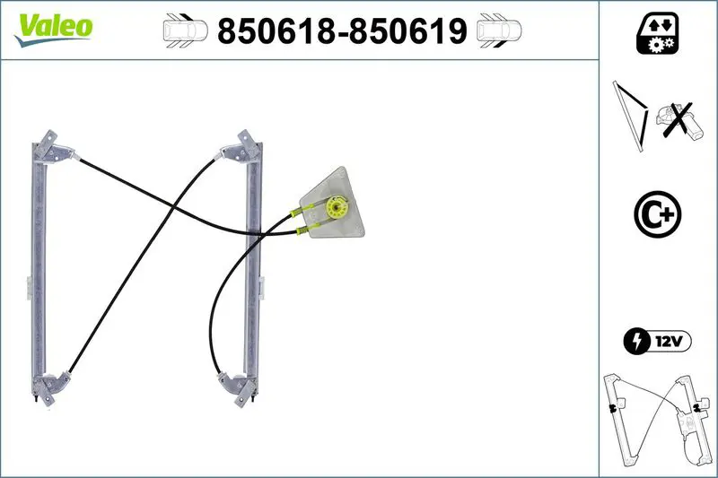 VALEO 850618 Подъемное устройство для окон