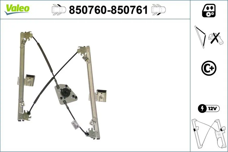 VALEO 850760 Подъемное устройство для окон