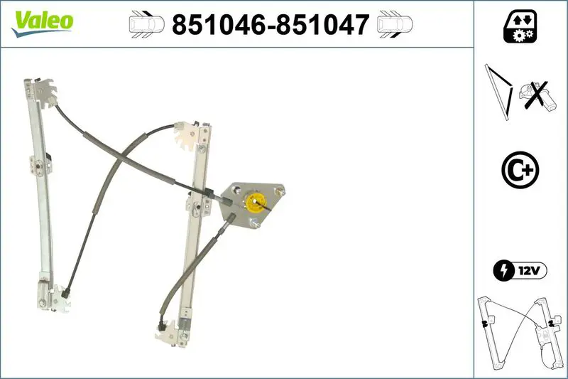 VALEO 851046 Подъемное устройство для окон