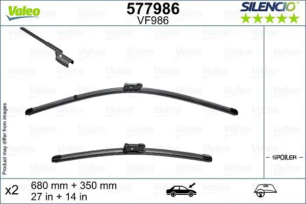 577986 Щетки стеклоочистителя VALEO