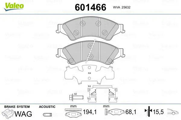 601466 BRAKE PADS
