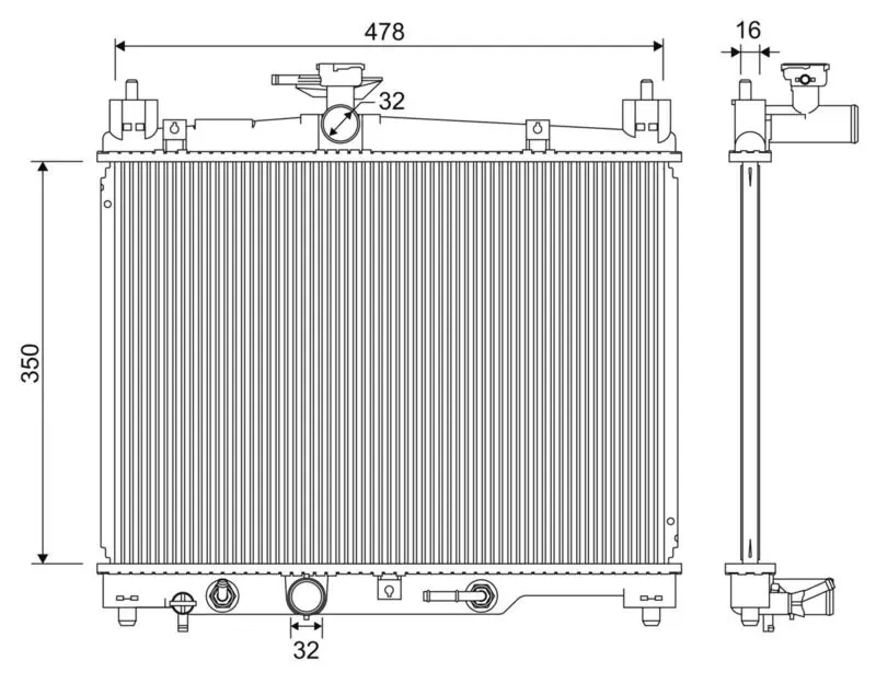 VALEO 701330 Радиатор, охлаждение двигателя