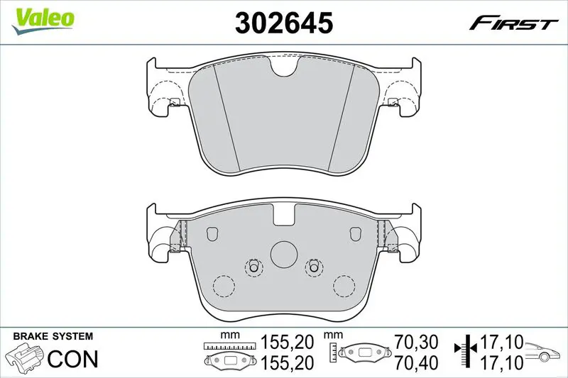 302645 Комплект тормозных колодок,