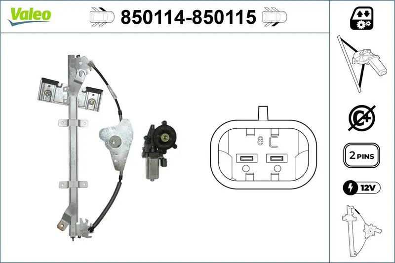 VALEO 850114 Подъемное устройство для окон