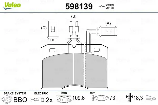 598139 BRAKE PADS