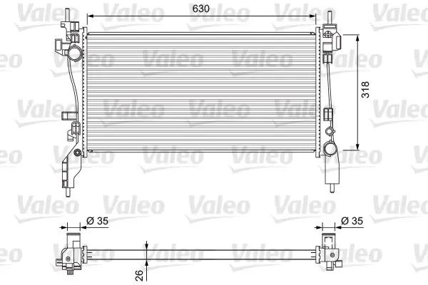 VALEO 701718 Радиатор, охлаждение двигателя