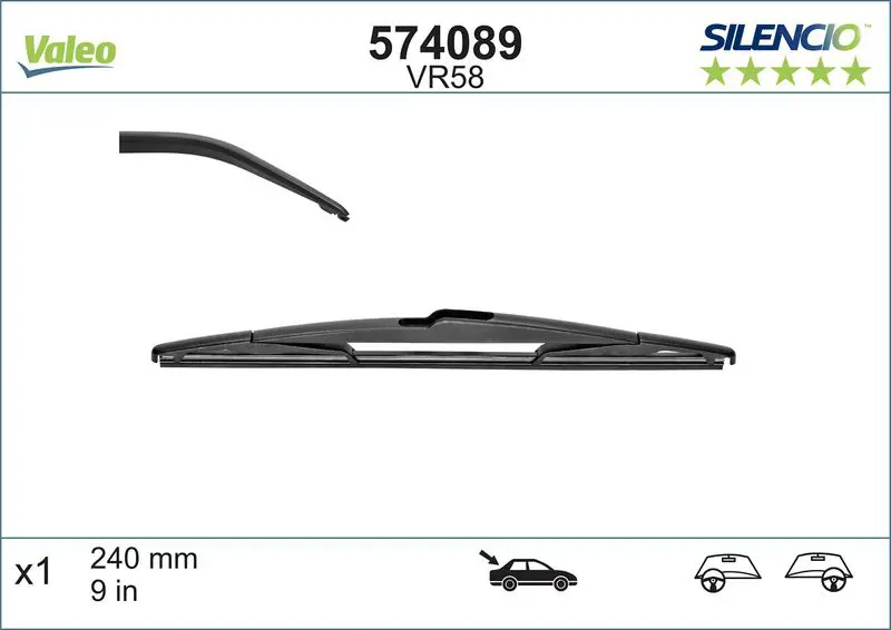 VALEO 574089 Щетка стеклоочистителя 240мм