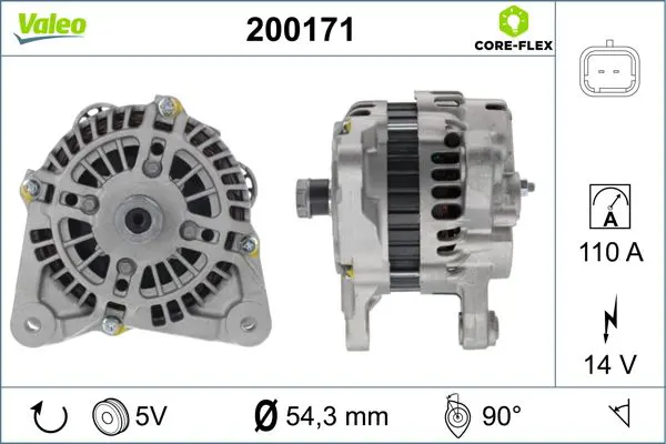 200171 ALTERNATOR REMAN CORE FLEX