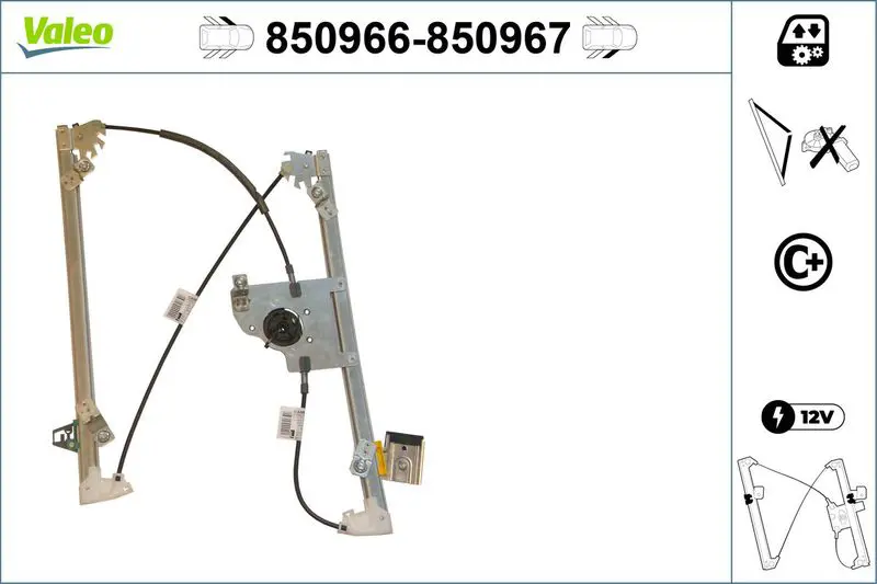 VALEO 850966 Подъемное устройство для окон