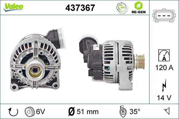 VALEO 437367 Генератор
