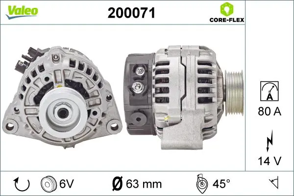  ALTERNATOR REMAN - CORE-FLEX