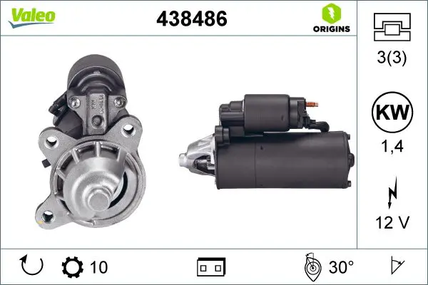 VALEO 438486 Стартер