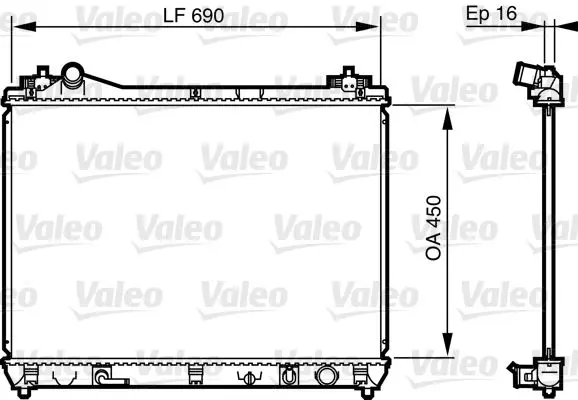 VALEO 735580 Радиатор двигателя