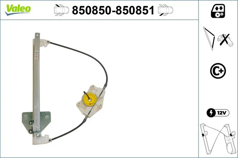 VALEO 850850 Подъемное устройство для окон