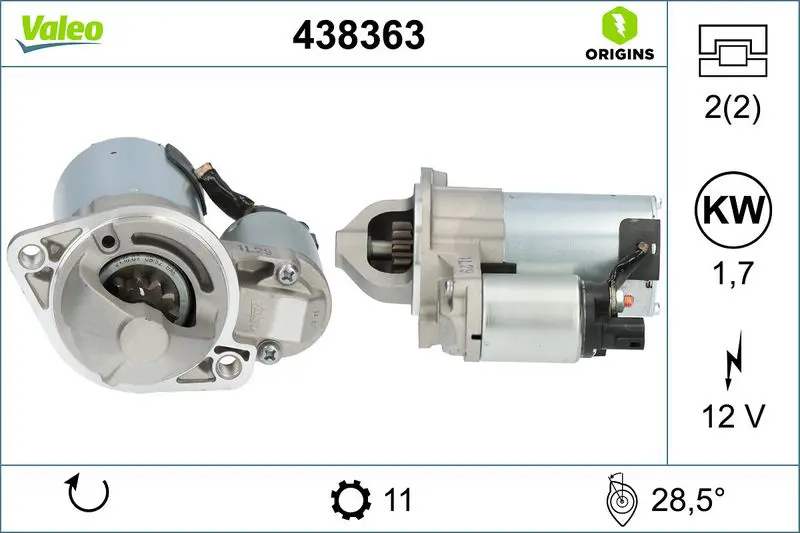 VALEO 438363 Стартер