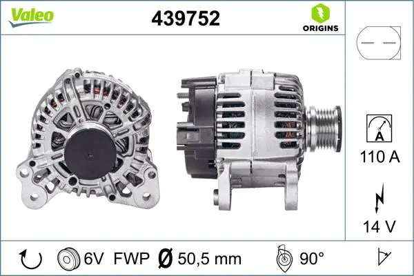 VALEO 439752 Генератор (новый)