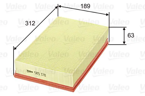 585178 Фильтр воздушный VALEO