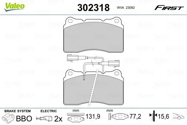 302318 Комплект тормозных колодок,