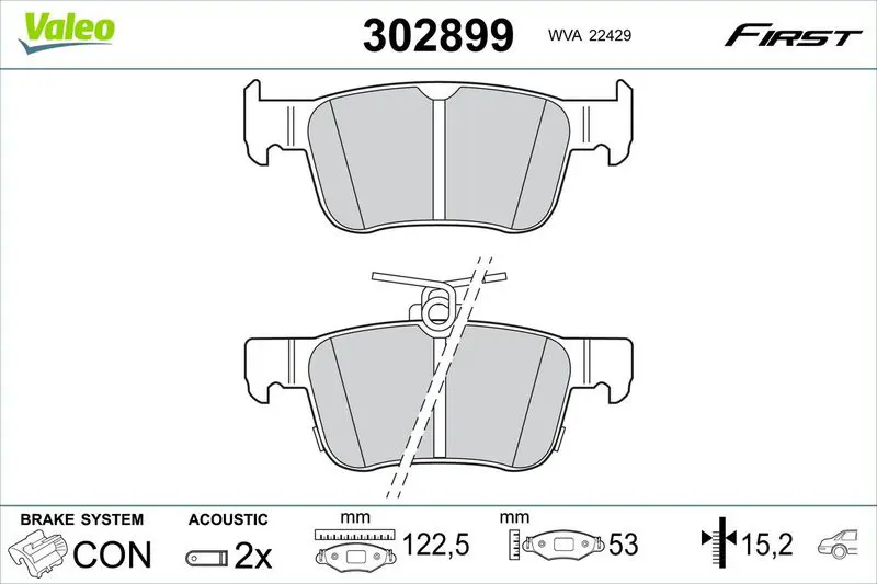 VALEO 302899 Комплект тормозных колодок,
