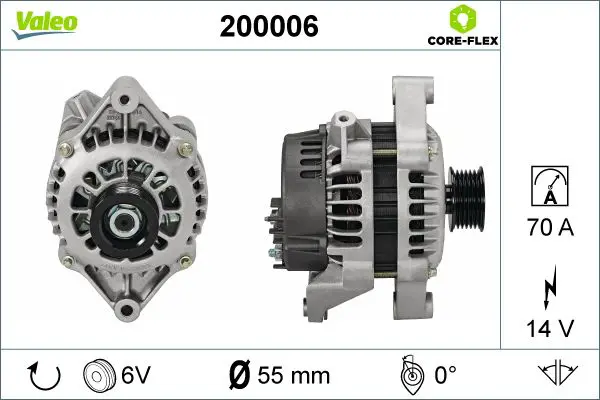 200006 ALTERNATOR REMAN CORE FLEX