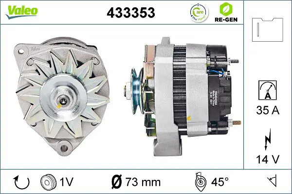 433353 ALTERNATOR REMAN RE GEN