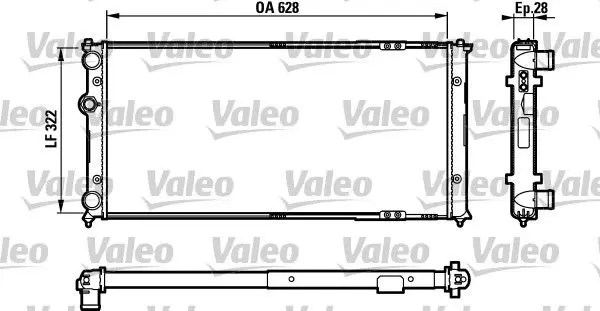 731728 Радиатор двигателя VAG CADDY 1