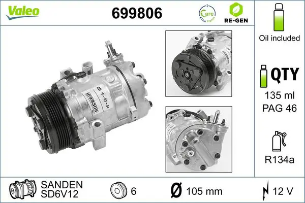 VALEO 699806 Компрессор