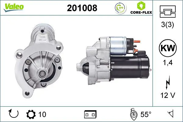 201008 STARTER REMAN CORE FLEX