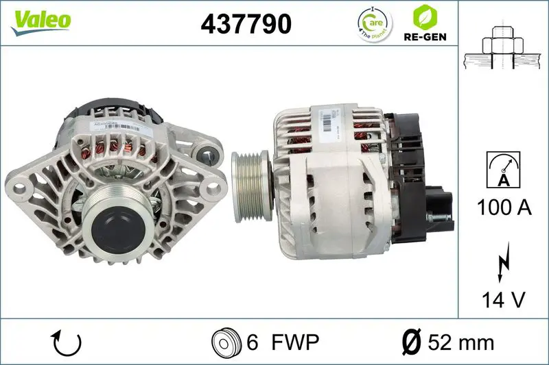 437790 ALTERNATOR REMAN RE GEN