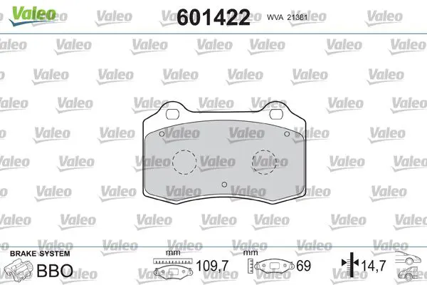 601422 BRAKE PADS