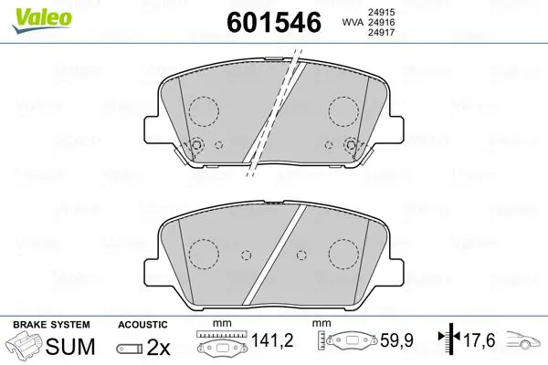 601546 BRAKE PADS