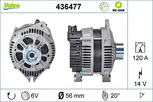 436477 ALTERNATOR REMAN RE GEN