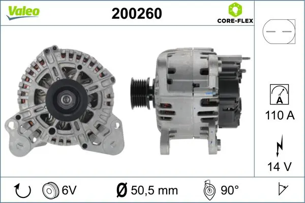 200260 ALTERNATOR REMAN CORE FLEX