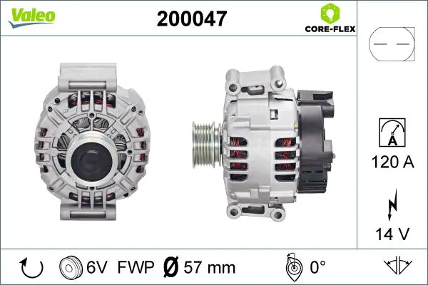200047 ALTERNATOR REMAN CORE FLEX
