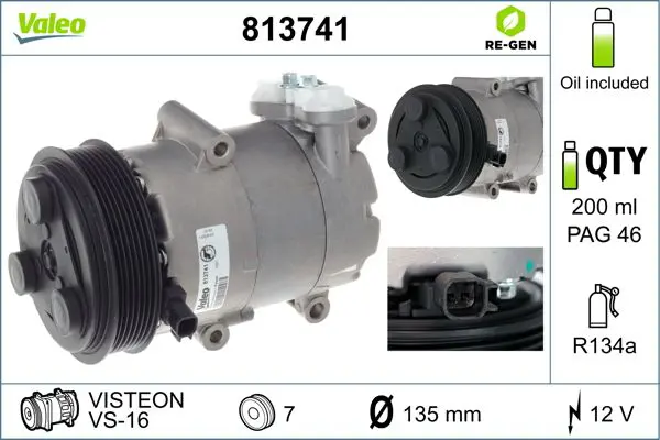 VALEO 813741 Компрессор кондиционера FORD