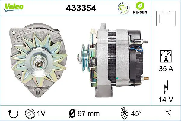 433354 ALTERNATOR REMAN RE GEN
