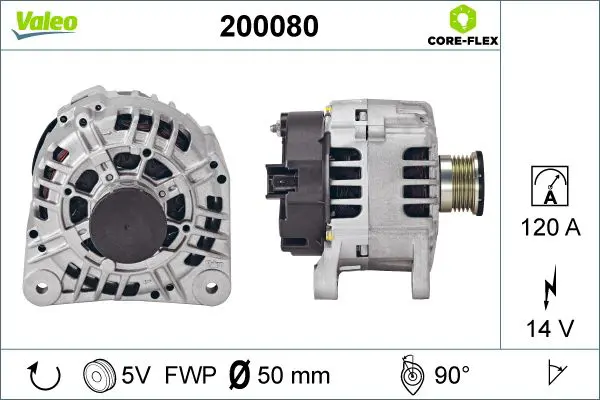 200080 ALTERNATOR REMAN CORE FLEX