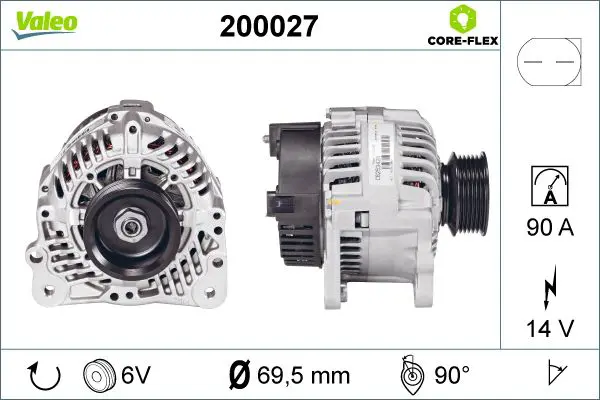 200027 ALTERNATOR REMAN CORE FLEX