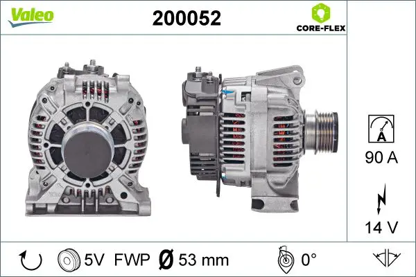 200052 ALTERNATOR REMAN CORE FLEX