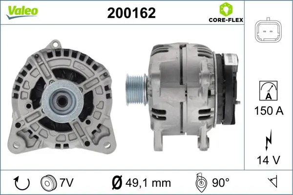 200162 ALTERNATOR REMAN CORE FLEX