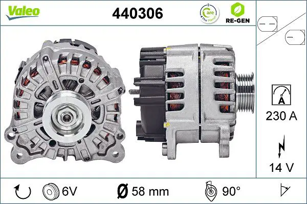 440306 ALTERNATOR REMAN RE GEN