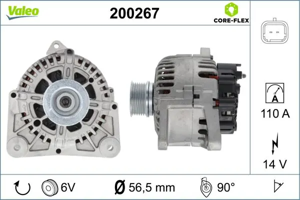200267 ALTERNATOR REMAN CORE FLEX