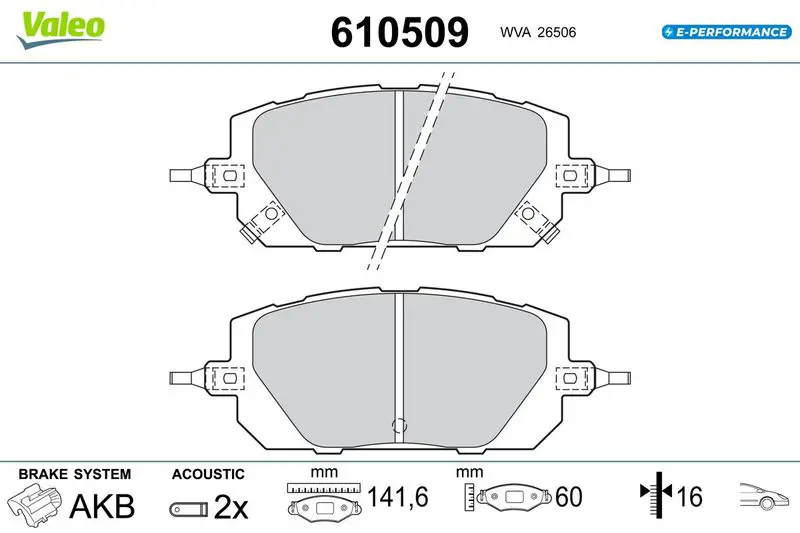 610509 BRAKE PADS EV MAZDA MX 30 FR